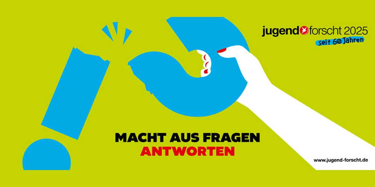 Sitiftung Jugend forscht e. V. Motto 2025 "Macht aus Fragen Antworten"